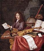 Evert Collier Self-Portrait with a Vanitas Still life painting